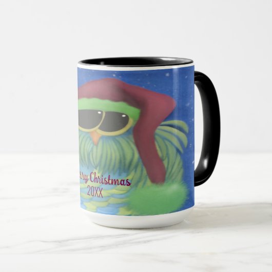 Schattige boomgaard met Santa Hat Mok (Voorkant rechts)