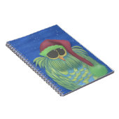 Schattige boomgaard met Santa Hat Notitieboek (Rechterzijde)