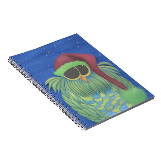 Schattige boomgaard met Santa Hat Notitieboek (Rechterzijde)