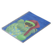 Schattige boomgaard met Santa Hat Notitieboek (Linkerzijde)