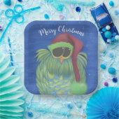 Schattige boomgaard met Santa Hat Papieren Bordje (Feest)