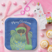 Schattige boomgaard met Santa Hat Papieren Bordje (Feest)