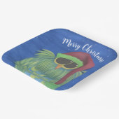 Schattige boomgaard met Santa Hat Papieren Bordje (Gebogen)