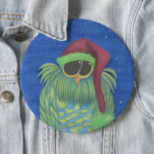 Schattige boomgaard met Santa Hat Ronde Button 6,0 Cm