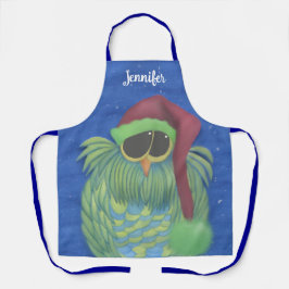 Schattige boomgaard met Santa Hat Schort