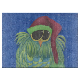 Schattige boomgaard met Santa Hat Snijplank