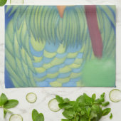 Schattige boomgaard met Santa Hat Theedoek (Gevouwen)