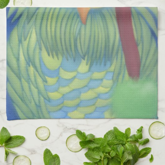 Schattige boomgaard met Santa Hat Theedoek (Gevouwen)