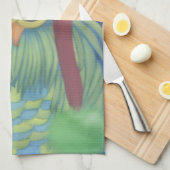 Schattige boomgaard met Santa Hat Theedoek (Quarter Fold)