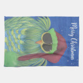 Schattige boomgaard met Santa Hat Theedoek (Horizontaal)