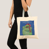 Schattige boomgaard met Santa Hat Tote Bag (Voorkant (product))