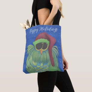 Schattige boomgaard met Santa Hat Tote Bag