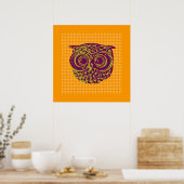 schattige boomvogels voor de muur poster (Keuken)