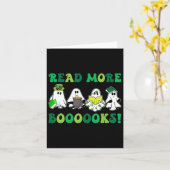 Schattige Booooks Geest Lees Meer Boeken Grappige  Kaart (Gele Bloem)