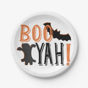 schattige booyah halloween papieren bordje
