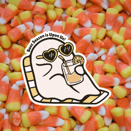 Schattige Booz Season komt uit voor Ghost Hallowee Sticker