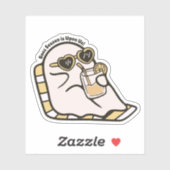 Schattige Booz Season komt uit voor Ghost Hallowee Sticker (Vel)