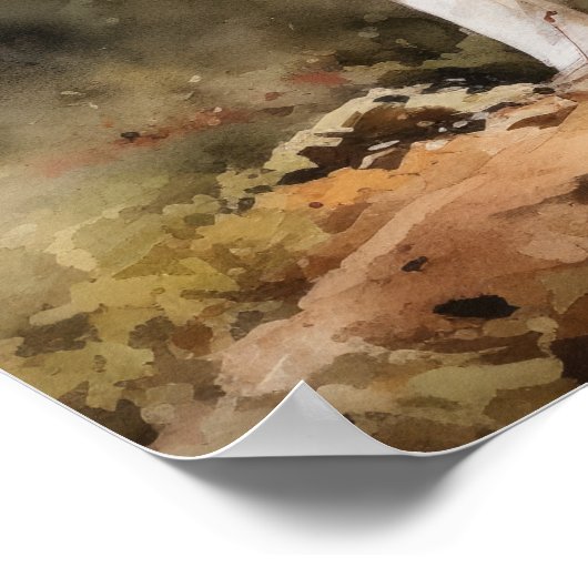 Schattige Border Collie Dog Art Print Poster (Hoek)