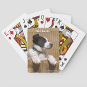 Schattige Border Collie Heeler Sleepy Puppy Pokerkaarten (Achterkant)