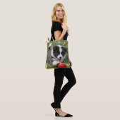 Schattige Border Collie Hond Liefhebber Tote Bag (Op model)