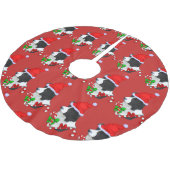 Schattige Border Collie Kerst Vrolijk Kerstboom Rok (Gekanteld)