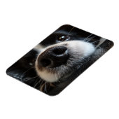 Schattige Border Collie Neus Close-up Magneet (Linkerzijde)
