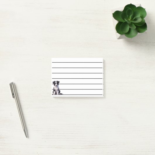 Schattige Border Collie Puppy Post-it® Notes (Kantoor)