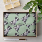 Schattige Border Collie Puppy Tissuepapier (Geschenk)