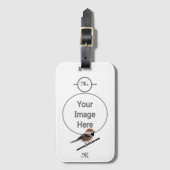 Schattige boreale Cartoon voor vogelpest Bagagelabel (Voorkant (verticaal))