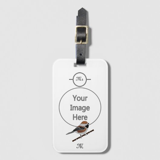 Schattige boreale Cartoon voor vogelpest Bagagelabel (Voorkant (verticaal))