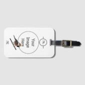 Schattige boreale Cartoon voor vogelpest Bagagelabel (Voorkant (horizontaal))