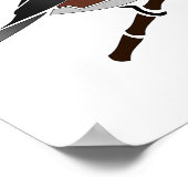 Schattige boreale Cartoon voor vogelpest Poster (Hoek)