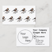 Schattige boreale Cartoon voor vogelpest Visitekaartje (Voorkant / Achterkant)