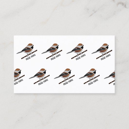 Schattige boreale Cartoon voor vogelpest Visitekaartje (Voorkant)