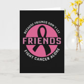 Schattige borstkankerbewustzijn Vrienden steunen E Kaart (Gele Bloem)