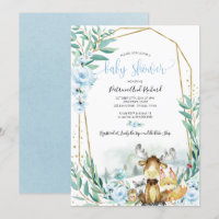 Schattige Bos Bloemige Groene Baby Shower