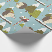 Schattige bos cadeaupapier (Hoek)