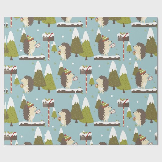 Schattige bos cadeaupapier (Vlak)