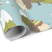 Schattige bos cadeaupapier (Rol Hoek)