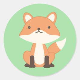 Schattige bos Dierlijke Bosland Fox Ronde Sticker