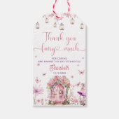 Schattige Bos Fairy Floral Garden Verjaardagsgunst Cadeaulabel (Voorkant)
