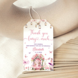 Schattige Bos Fairy Floral Garden Verjaardagsgunst Cadeaulabel