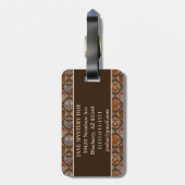 Schattige bos in de herfst bagagelabel (Achterkant verticaal)