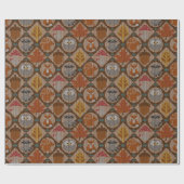 Schattige bos in de herfst cadeaupapier (Vlak)