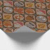 Schattige bos in de herfst cadeaupapier (Hoek)