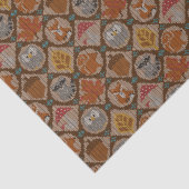 Schattige bos in de herfst tissuepapier (Detail)