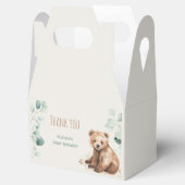 Schattige bos laat beer baby shower uitnodigen bedankdoosjes (Geopend)