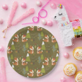 Schattige bos papieren bordje (Feest)