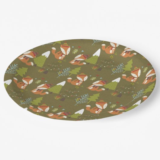 Schattige bos papieren bordje (Gekanteld)