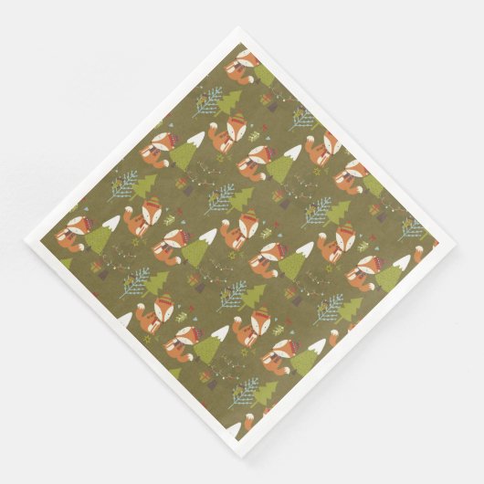 Schattige bos servet (Hoek)